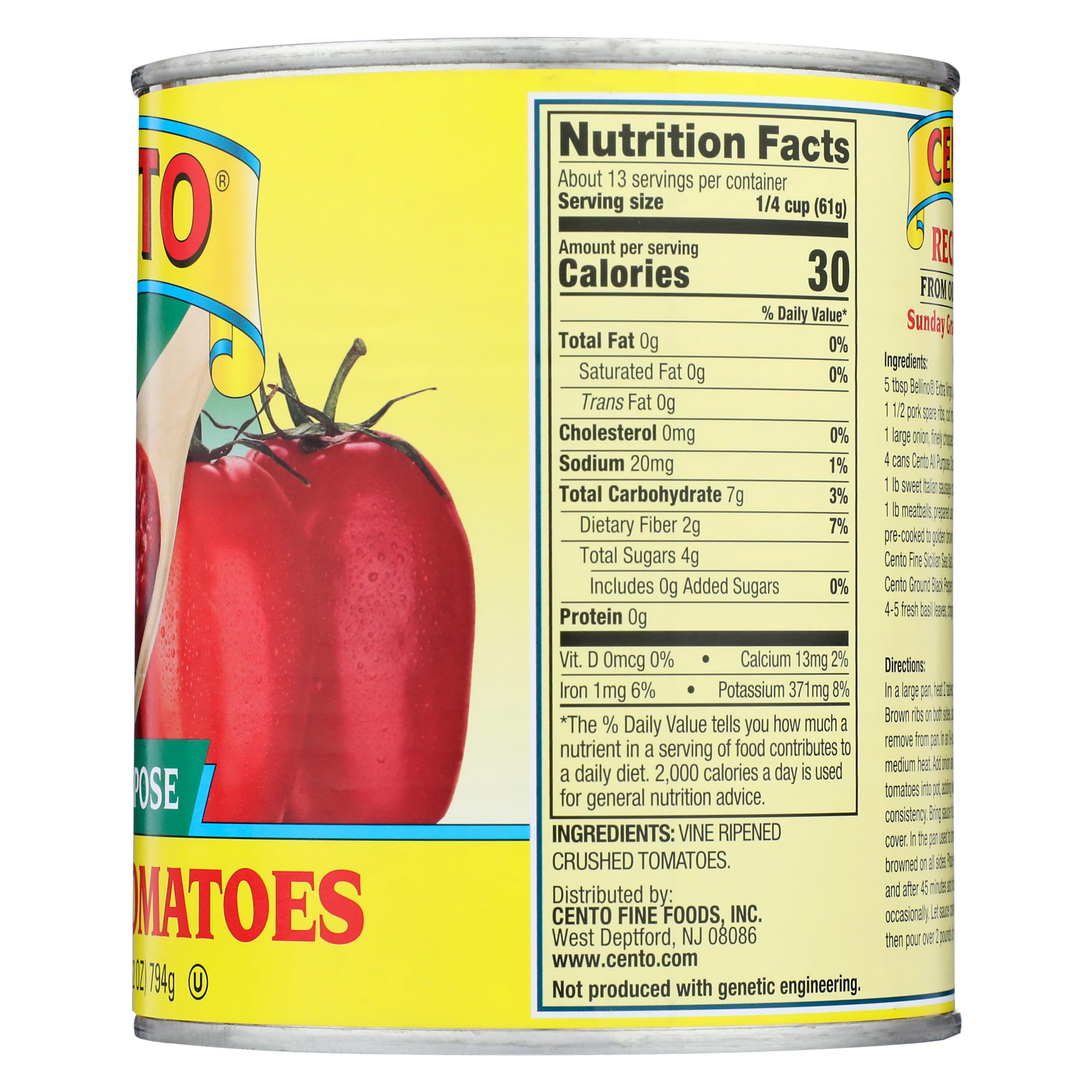 Pantry image with Cento can, ready-to-use base for weeknight sauces.