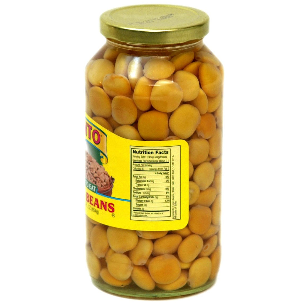 Cento Lupini beans served in a bowl with olive oil, perfect as a simple snack.