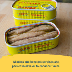 Cento sardines pull-top lid for fast, easy prep