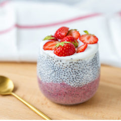 Cereausly chia seeds pouring to show easy recipe incorporation.