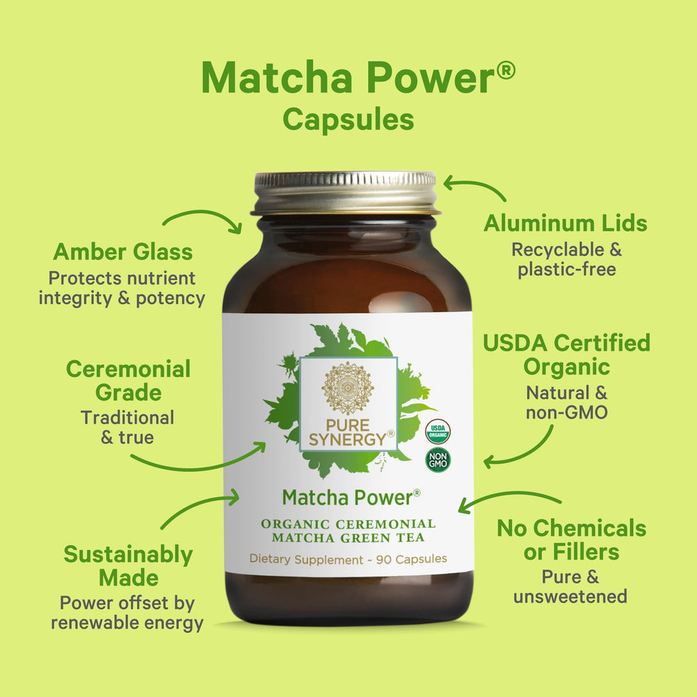 Ceremonial-grade organic matcha leaves on wooden surface, premium quality and origin.