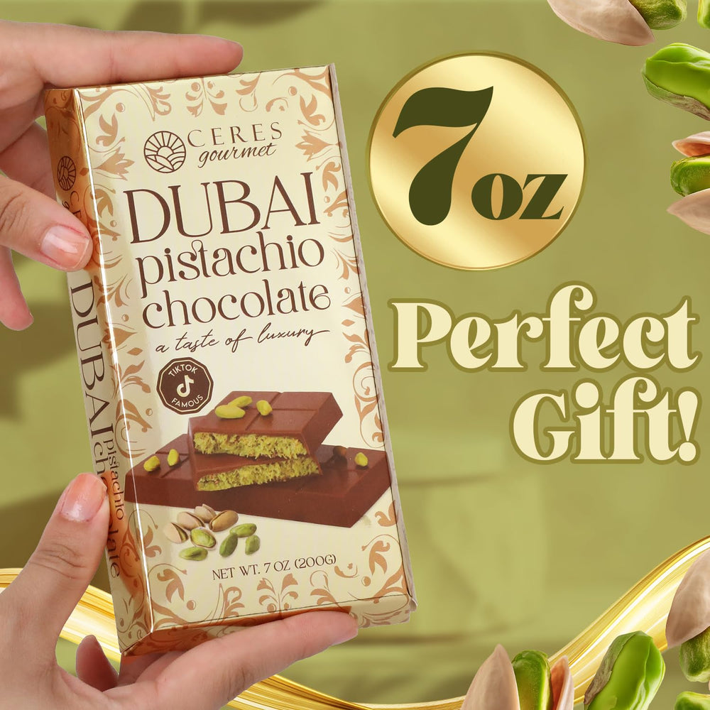 Ceres Gourmet Dubai Crispy Knafeh Bar pistachio-paste-detail emphasizes nutty richness.