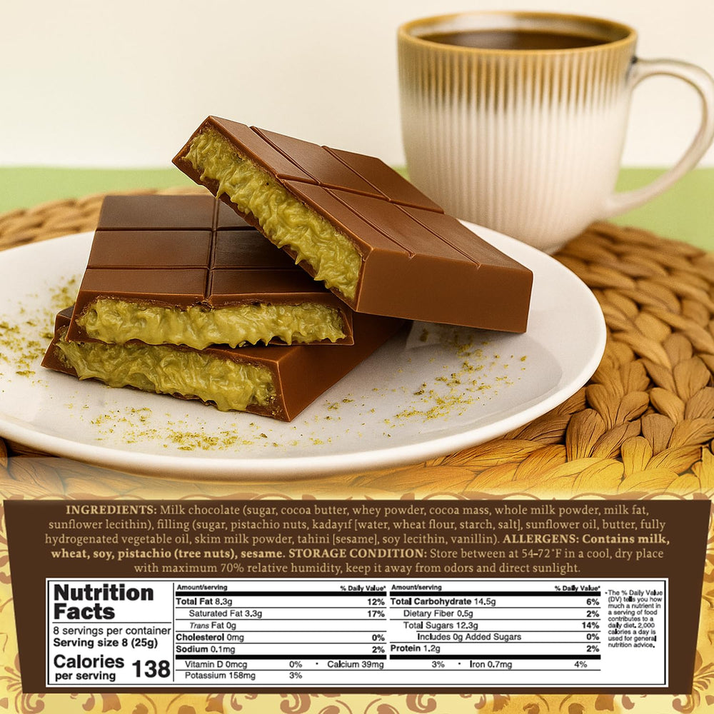 Ceres Gourmet Dubai Crispy Knafeh Bar ready-to-eat in seconds for enjoyment.