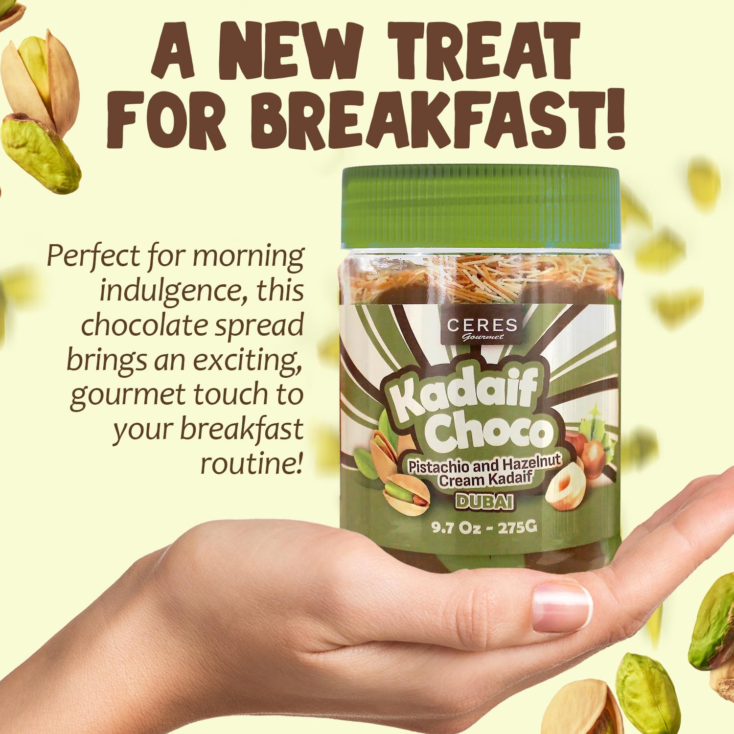 Ceres Gourmet Dubai spreadable chocolate pairs with bread and pastries