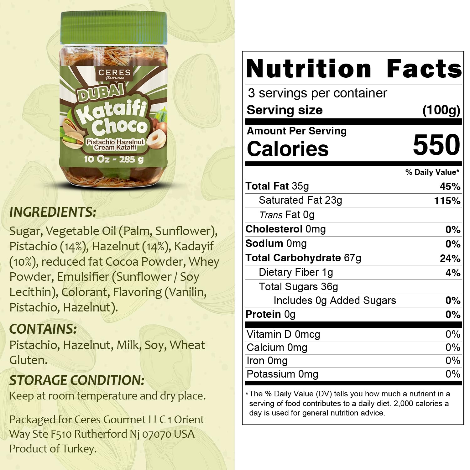 Ceres Gourmet Dubai spreadable chocolate with roasted phyllo crunch adds texture