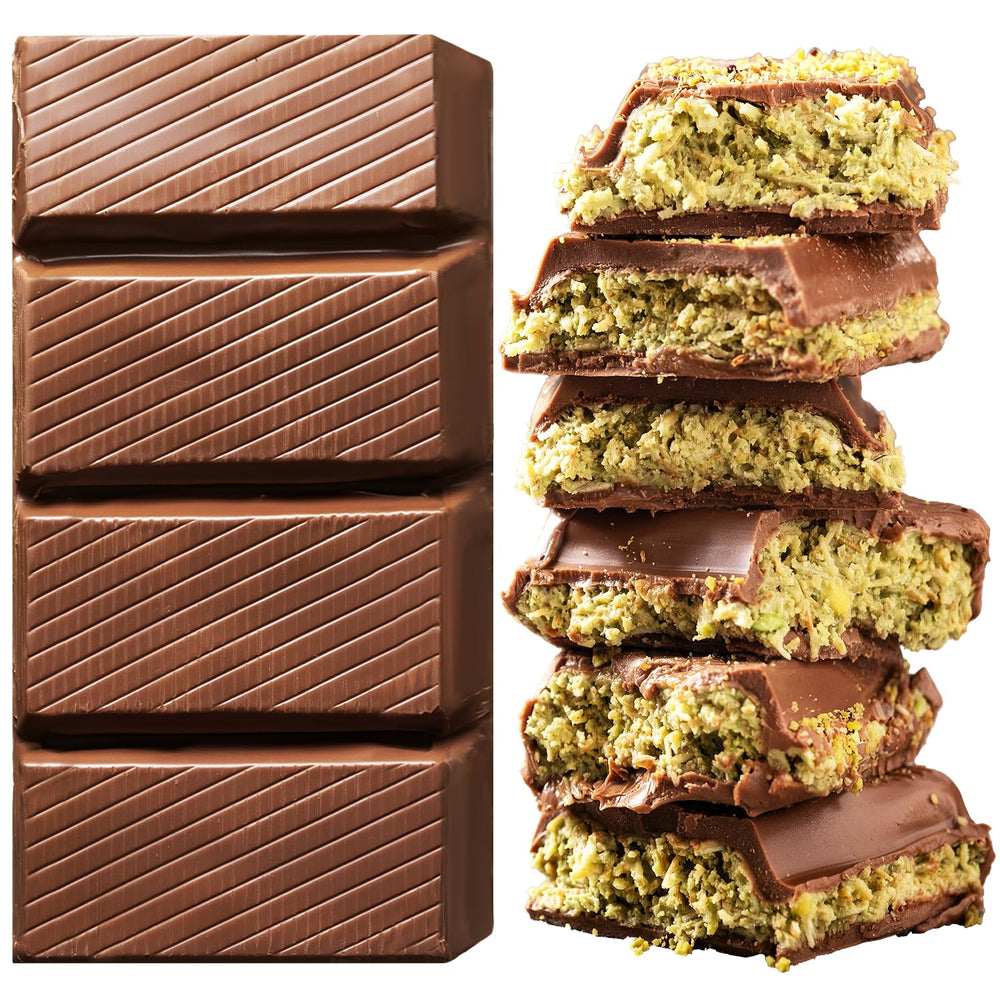 Visible pistachios and kataifi underline premium ingredients.