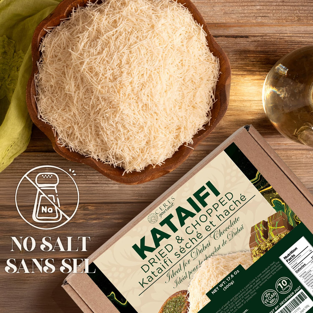Versatile dessert ingredient for kunafa, knafeh, baklava and creative pastry.