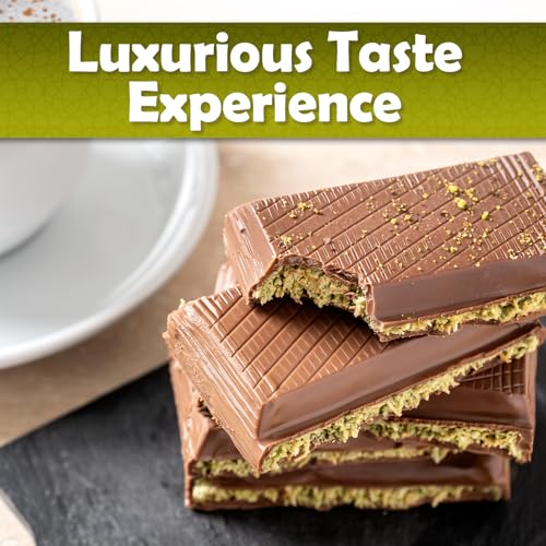 Pistachio cream swirl highlights vibrant color and creamy center.