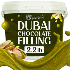 Ceres Gourmet pistachio filling detail showing creamy texture for easy Dubai bar prep.