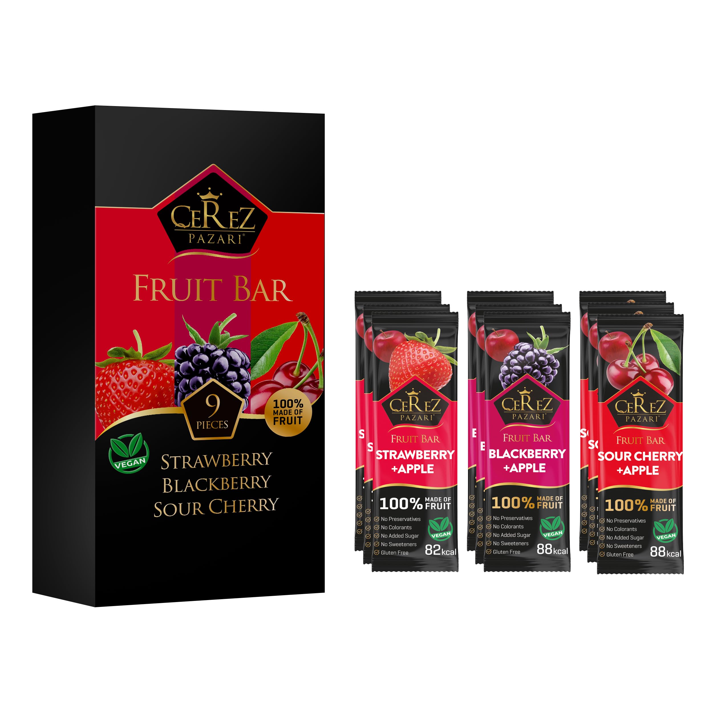 Cerez Pazari fruit leather strawberry on-the-go snack highlighting natural flavor