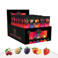 Cerez Pazari fruit leather variety pack display with colorful bars for all ages