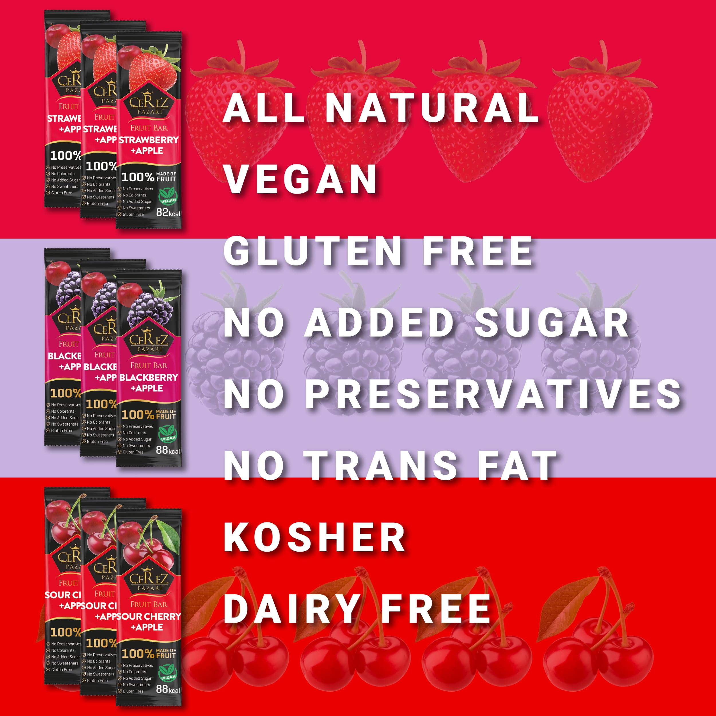 Cerez Pazari fruit leather variety pack with mixed flavors to share