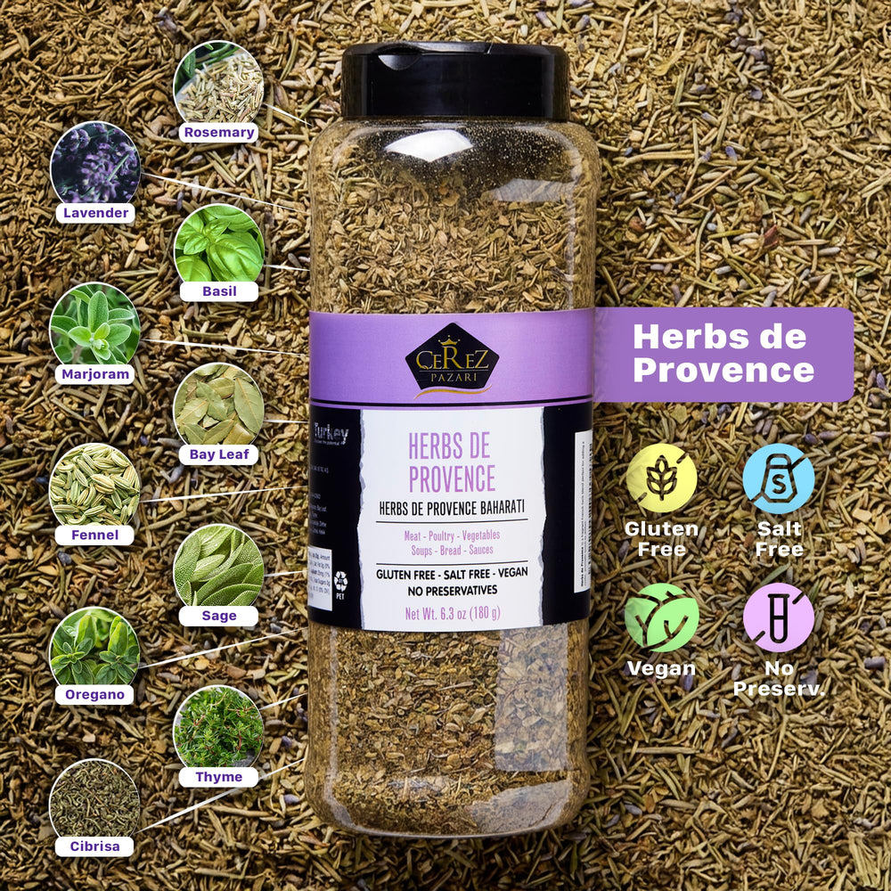 Cerez Pazari Herbs de Provence on roasted vegetables for Mediterranean flavor.