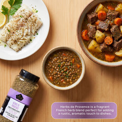 Cerez Pazari Herbs de Provence spice mix in bowl ready to season vegetables.