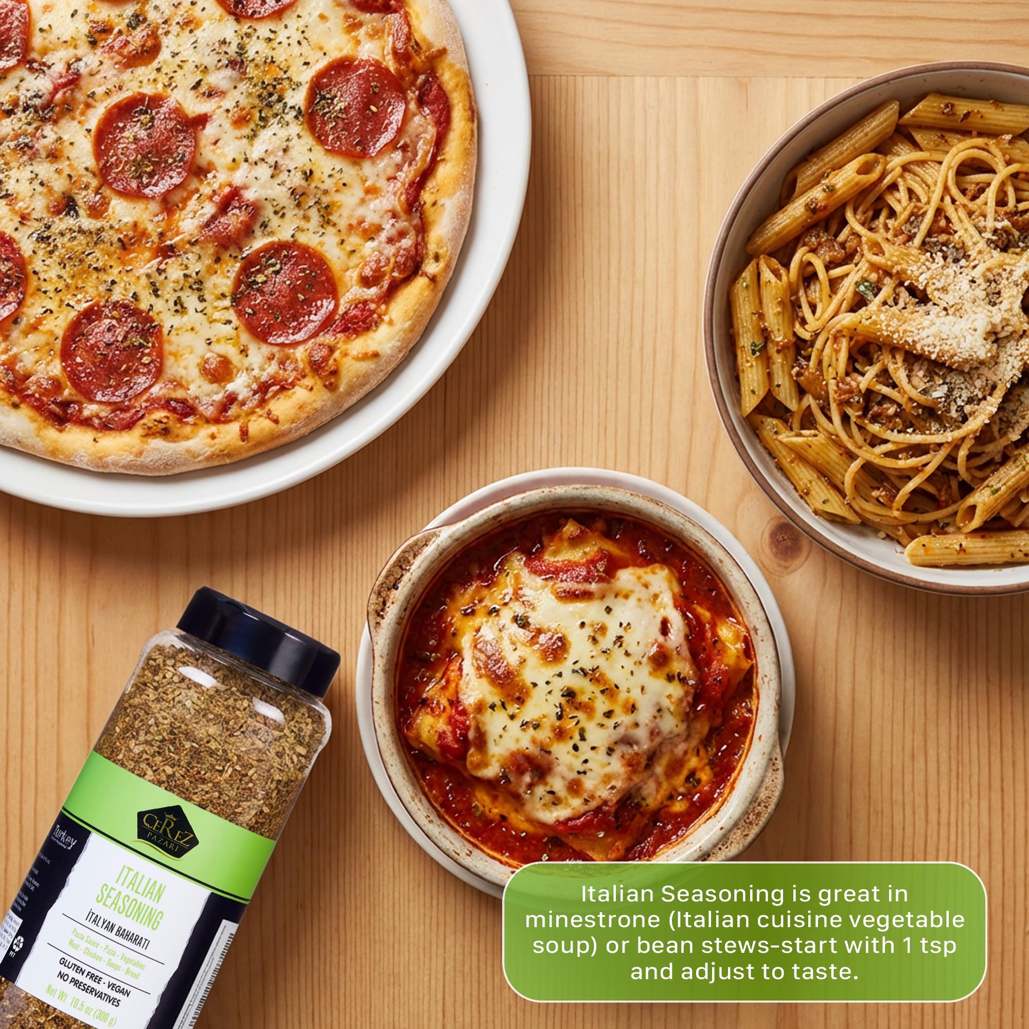 Cerez Pazari dried herb blend ready to flavor sauces and pasta