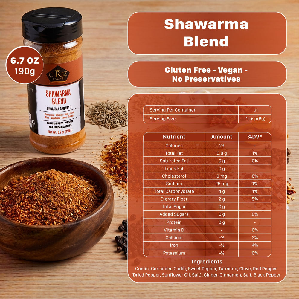 Çerez Pazarı Shawarma Spice Blend spoon ready to measure seasoning for cooking