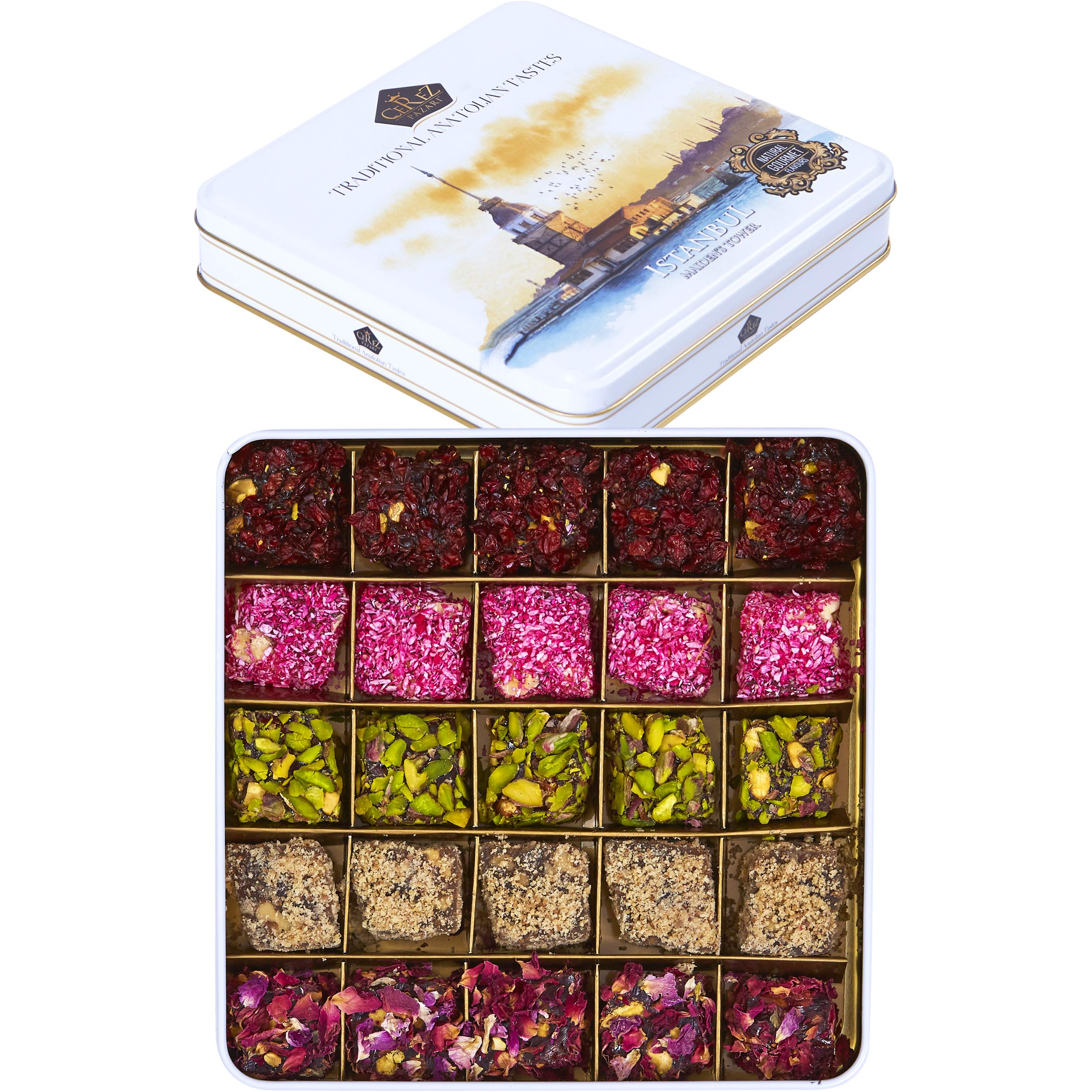 Çerez Pazarı assortment inside tin, perfect for celebrations