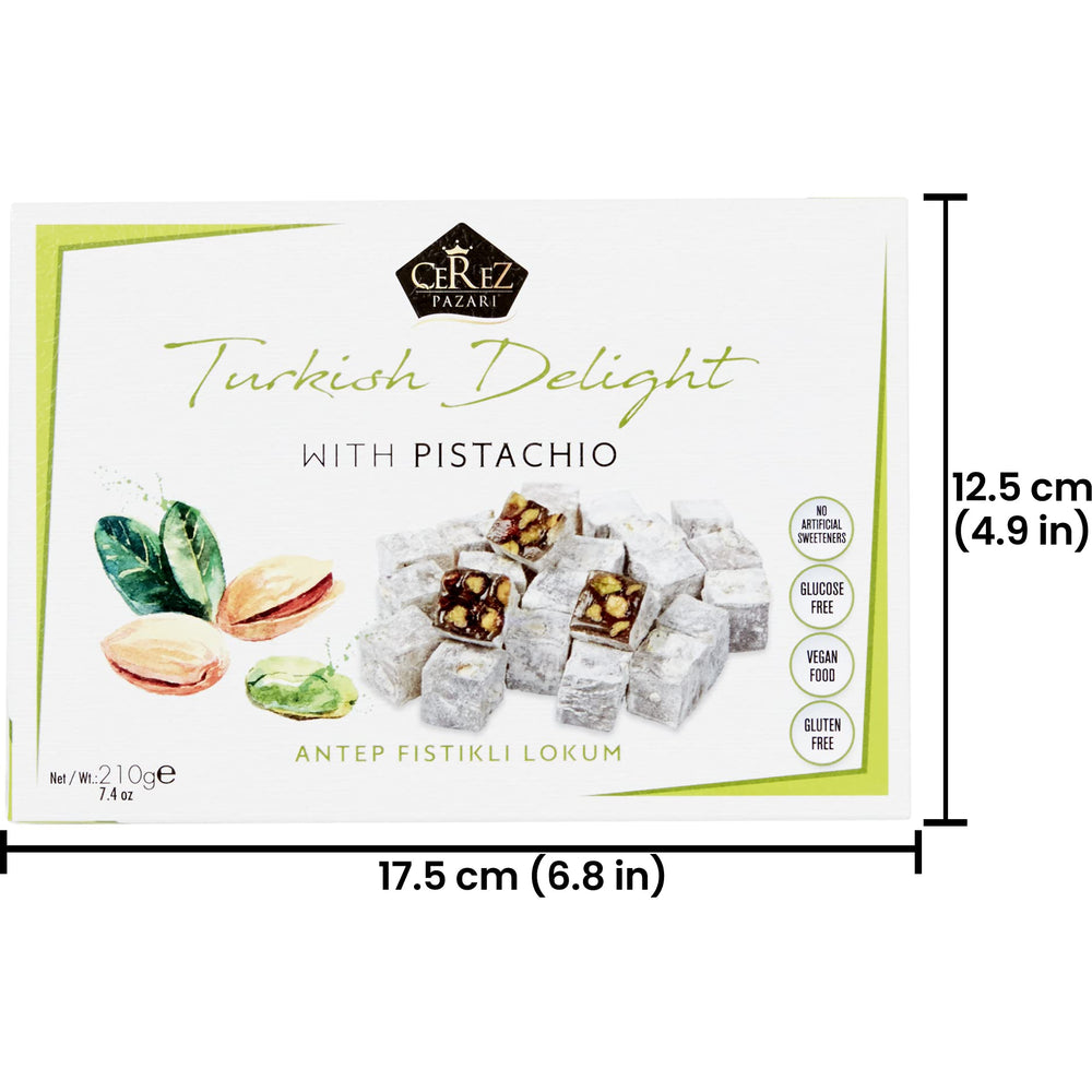 Çerez Pazarı Turkish Delight served with tea and coffee.