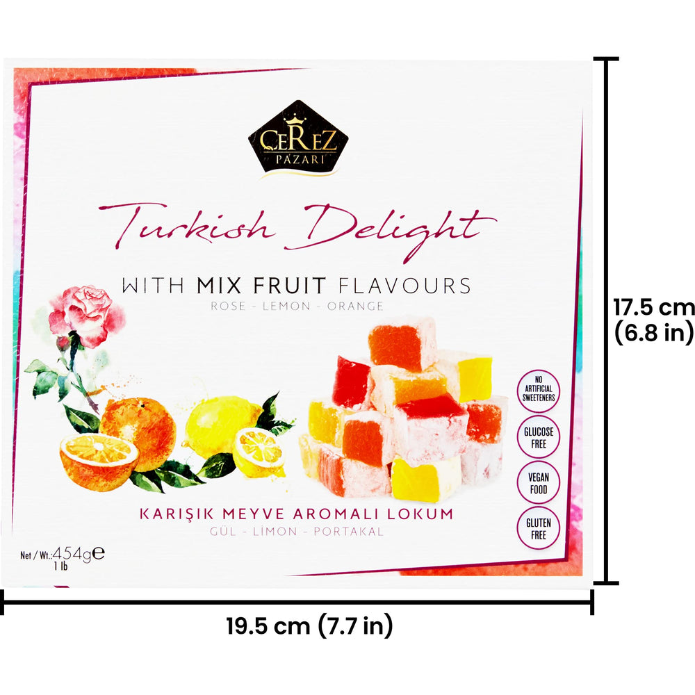 Cerez Pazari lemon flavor Turkish Delight detail, bright and zesty