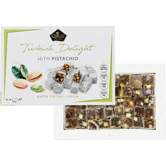 Powdered sugar-coated Turkish delight cube from Çerez Pazarı.