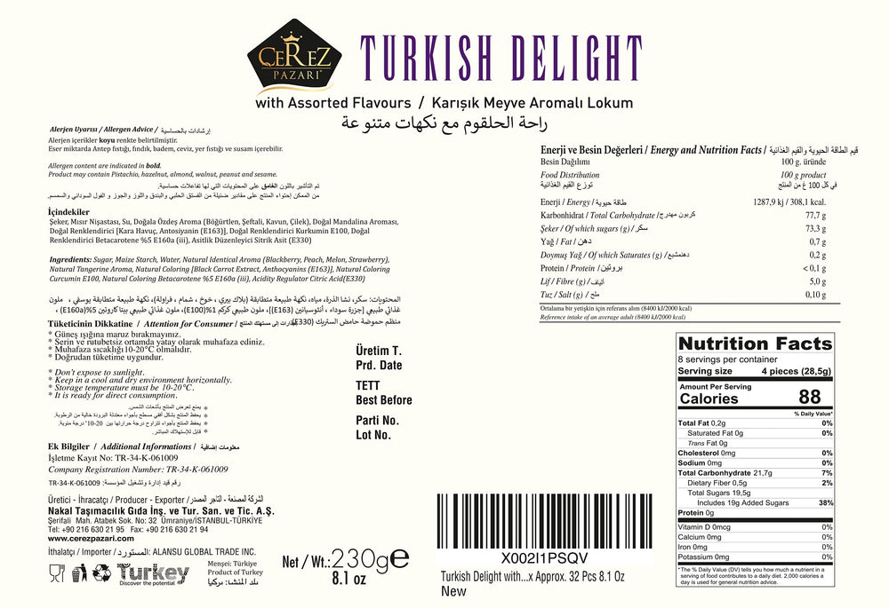 Çerez Pazarı mixed closeup highlights soft, chewy lokum textures