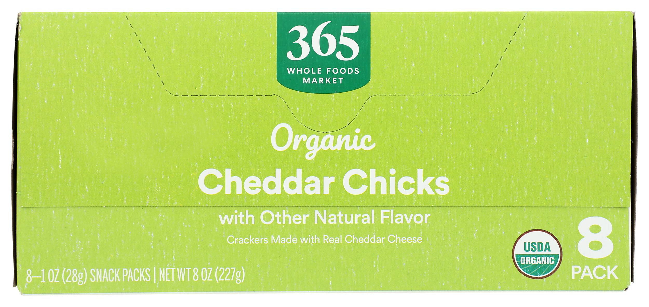 Certified organic cheddar crackers ideal for everyday snacking