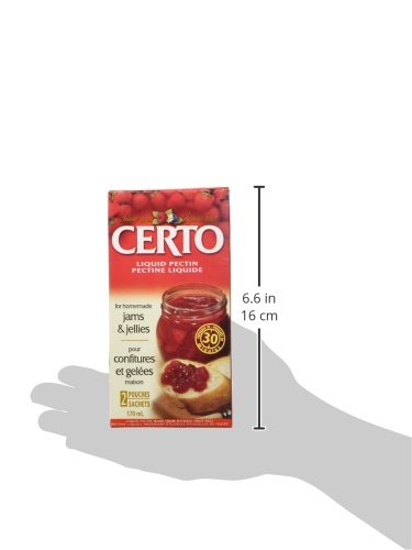 CERTO pectin setup in kitchen with measuring spoons.