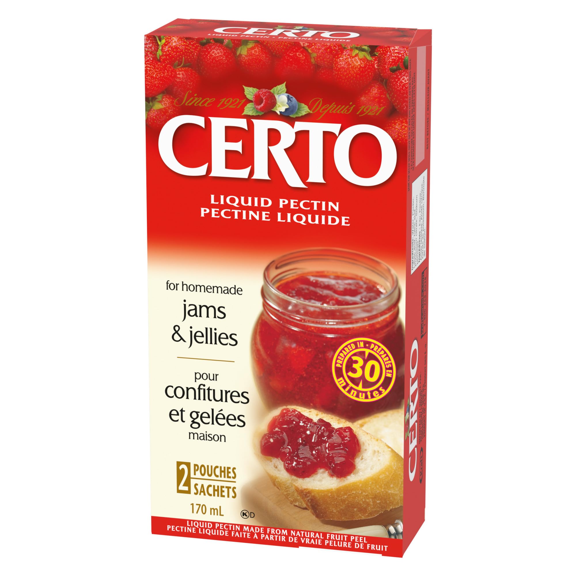 Natural fruit peel source used in CERTO pectin.