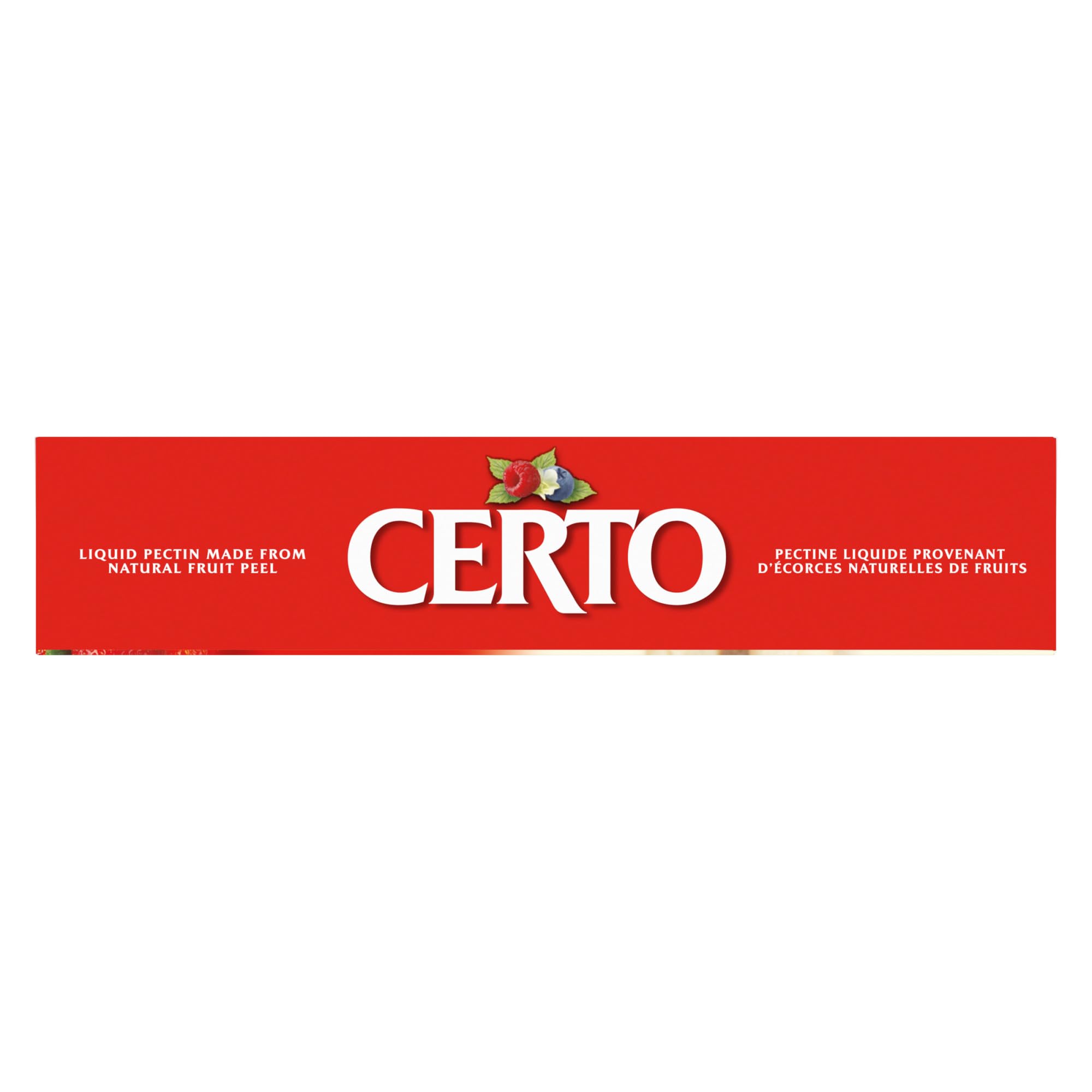 No-cook jam recipe inside CERTO pectin package.