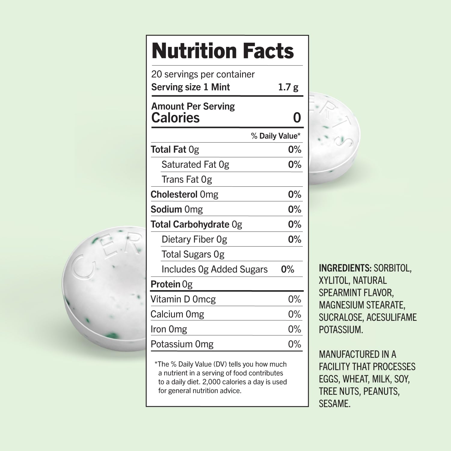 Certs Mints 20-count pack shown for pocket-size freshness on the go
