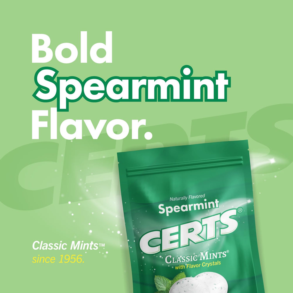 Certs Mints mints visible outside wrapper ready for on-demand use