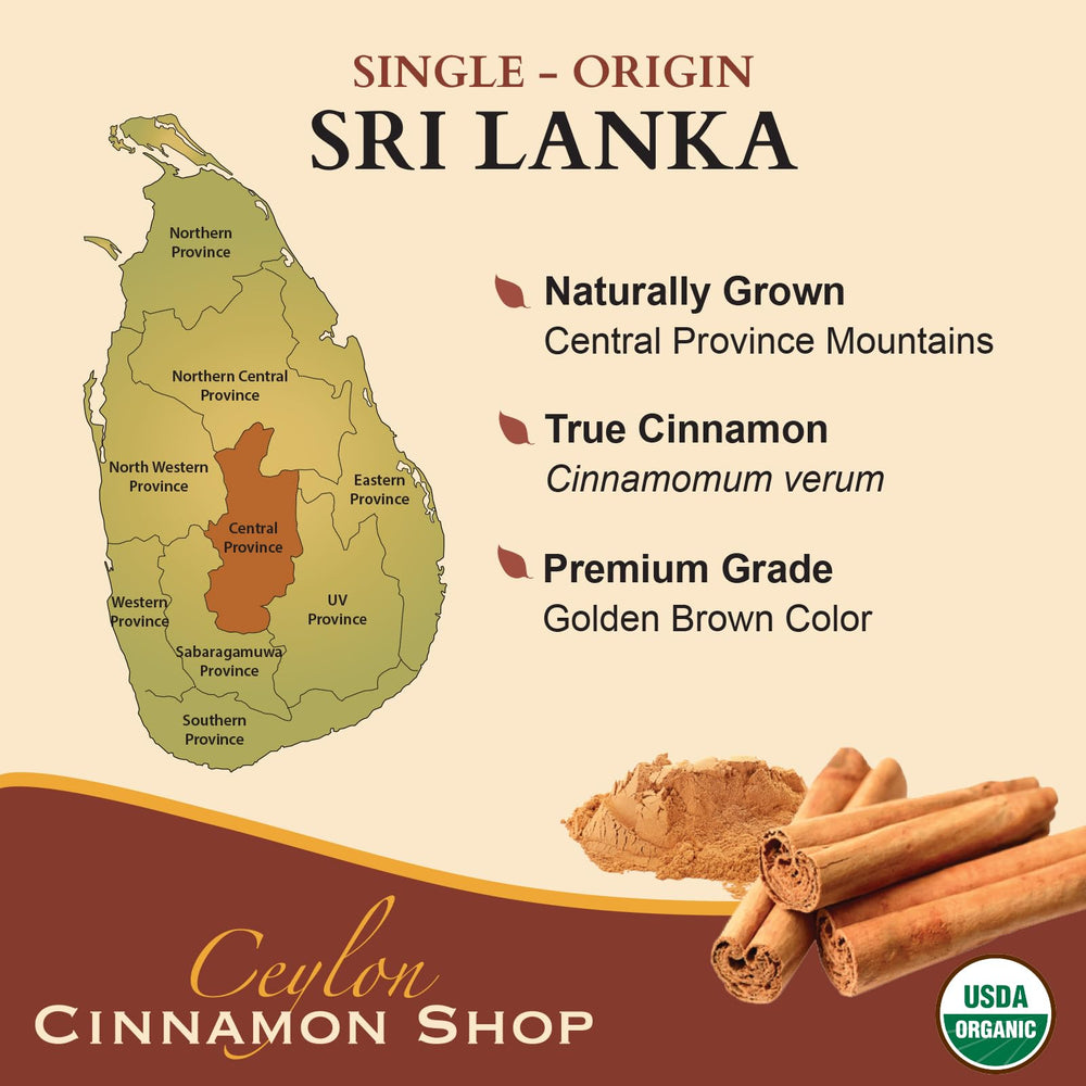 Ceylon Cinnamon Shop powder blended into yogurt reveals smooth texture and aroma.