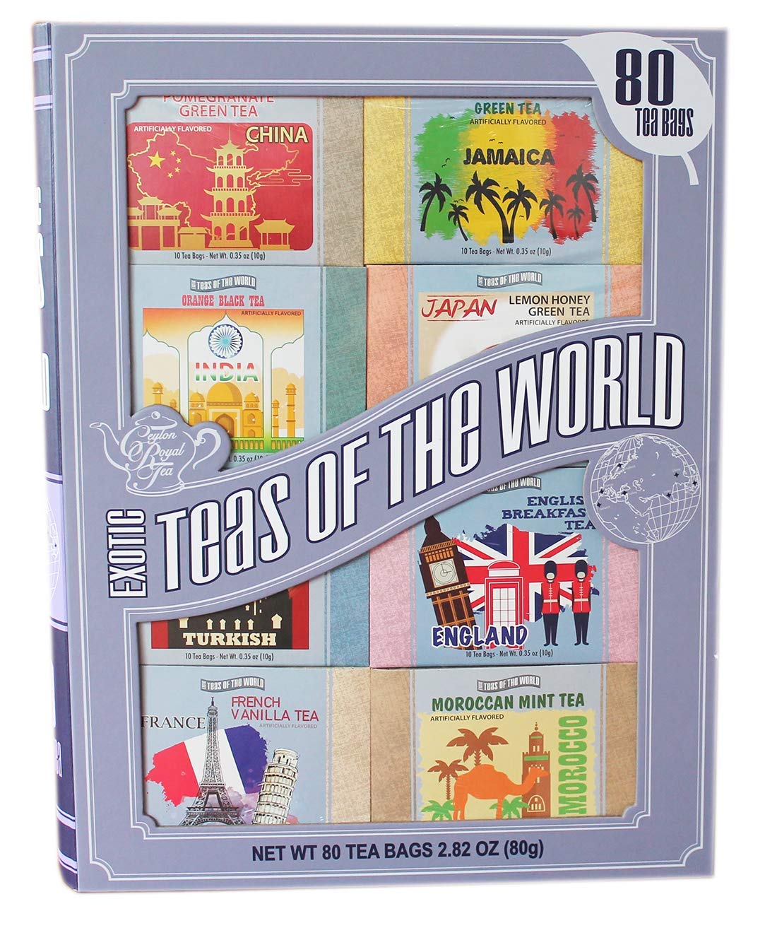 Ceylon Royal Tea Exotic Teas World Gift Set on display, ideal for gifting tea lovers.