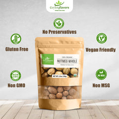 CEYLONFLAVORS Nutmeg being ground to release fragrant notes for cooking