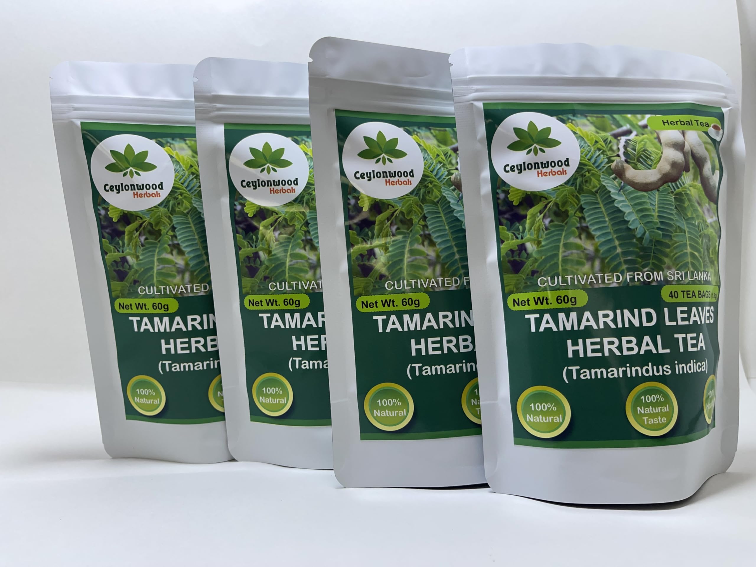 Ceylonwood Herbals tamarind leaves close-up showing natural texture for a pure infusion