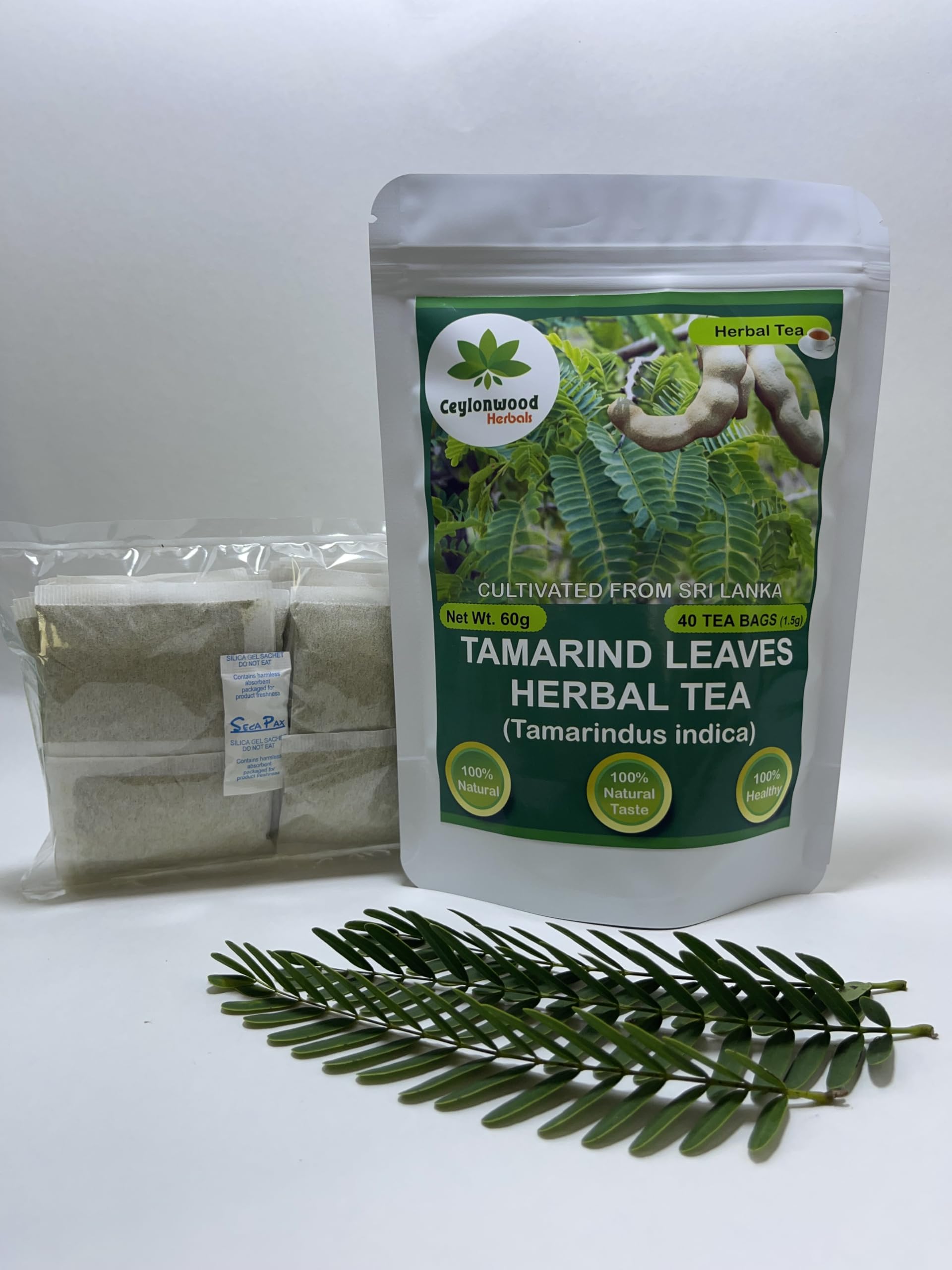 Sealed packaging preserves aroma and freshness of Ceylonwood Herbal Tea