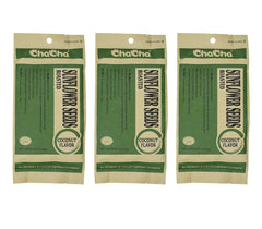ChaCha coconut-flavored roasted sunflower seeds, 3-pack, front view, ideal energy-boosting snack.