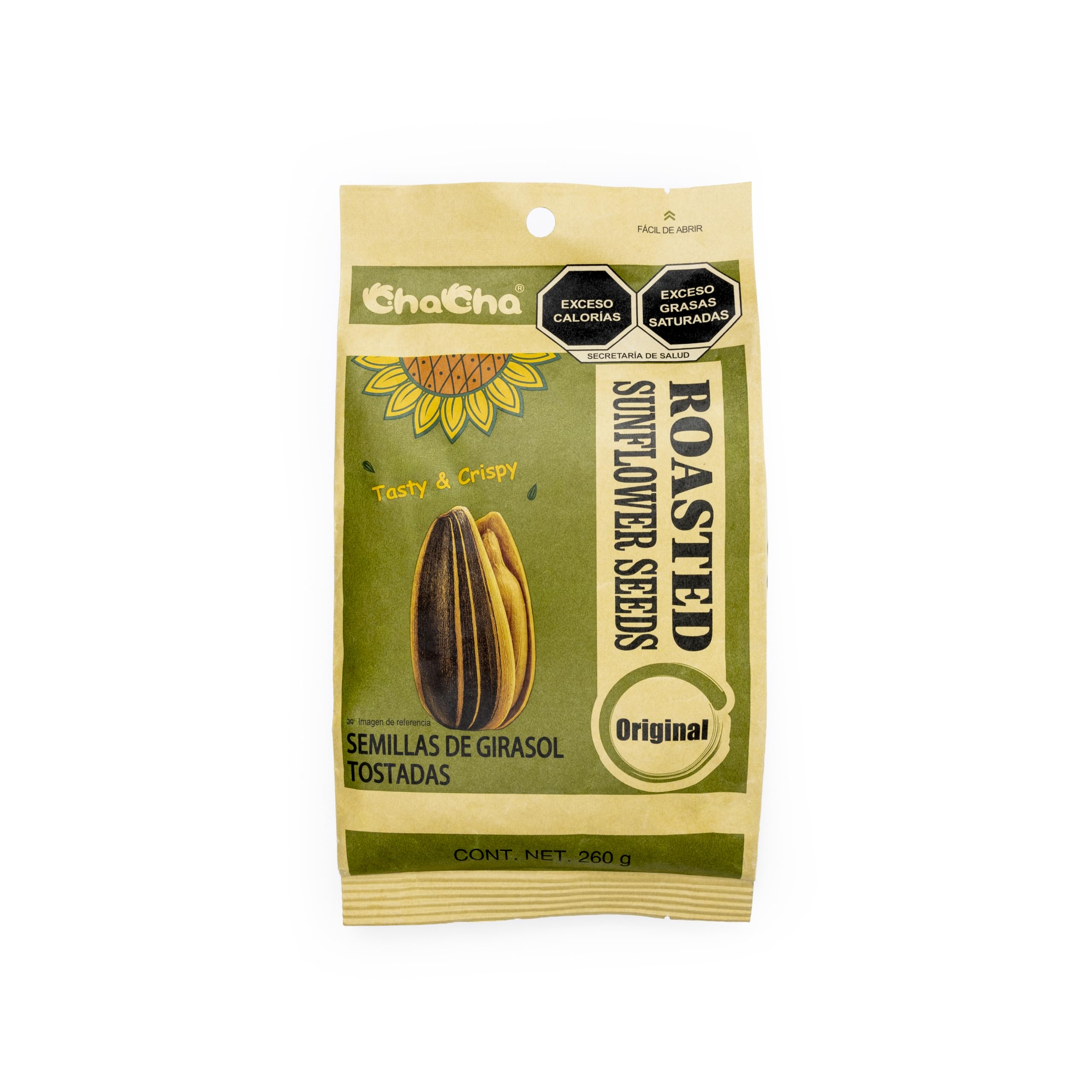 ChaCha natural roasted sunflower seeds 3-pack display emphasizes value.