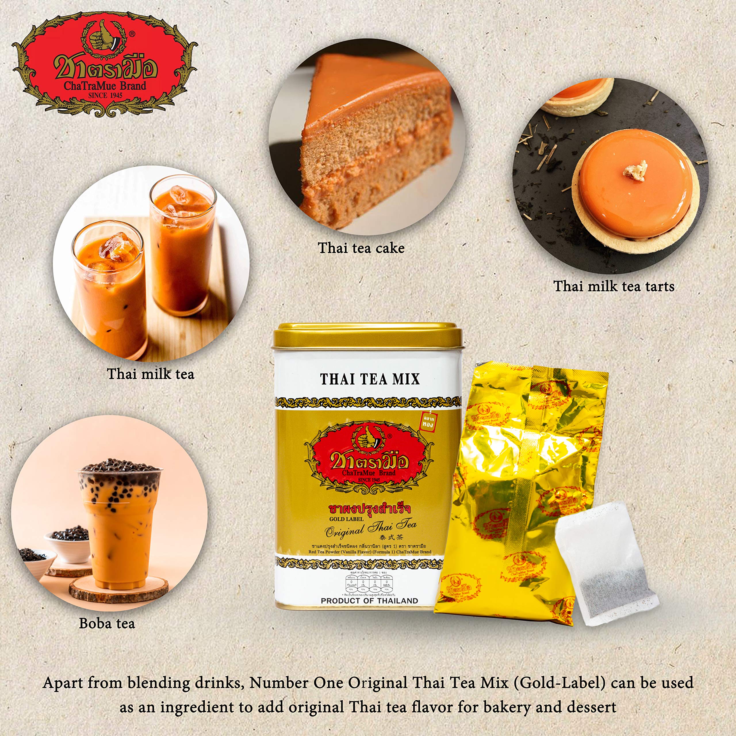 ChaTraMue Gold Label aroma rising from a hot Thai tea.