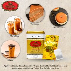 ChaTraMue Gold Label aroma rising from a hot Thai tea.