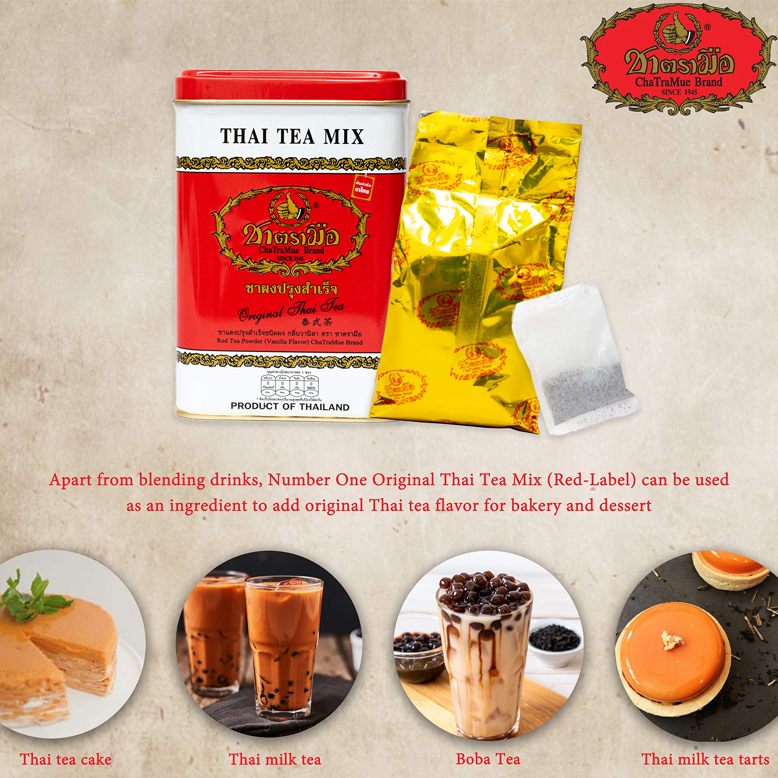 Using Thai tea as a dessert ingredient adds authentic flavor to cakes.