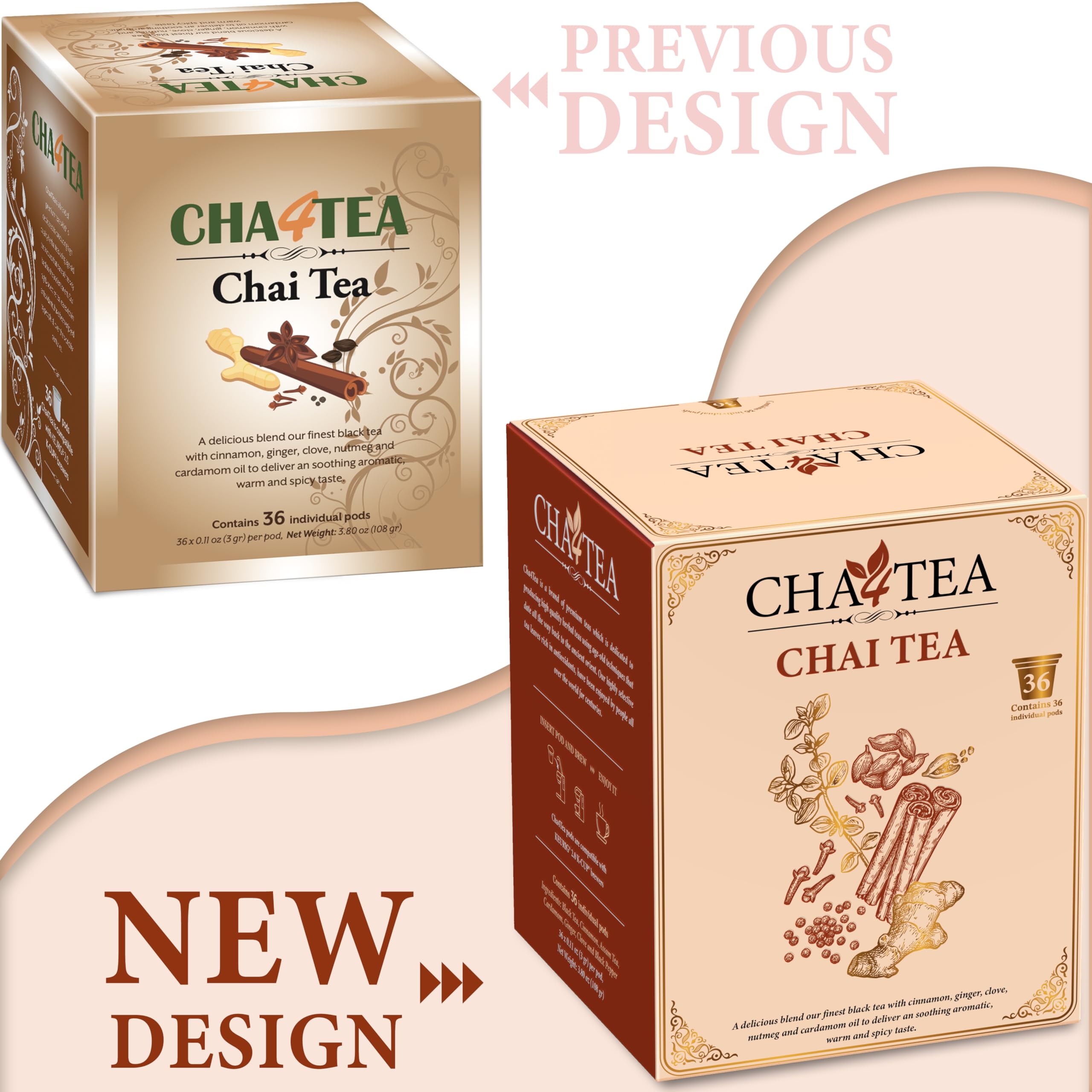 Cha4TEA aromatic spice blend in a cup, inviting sensory aroma.