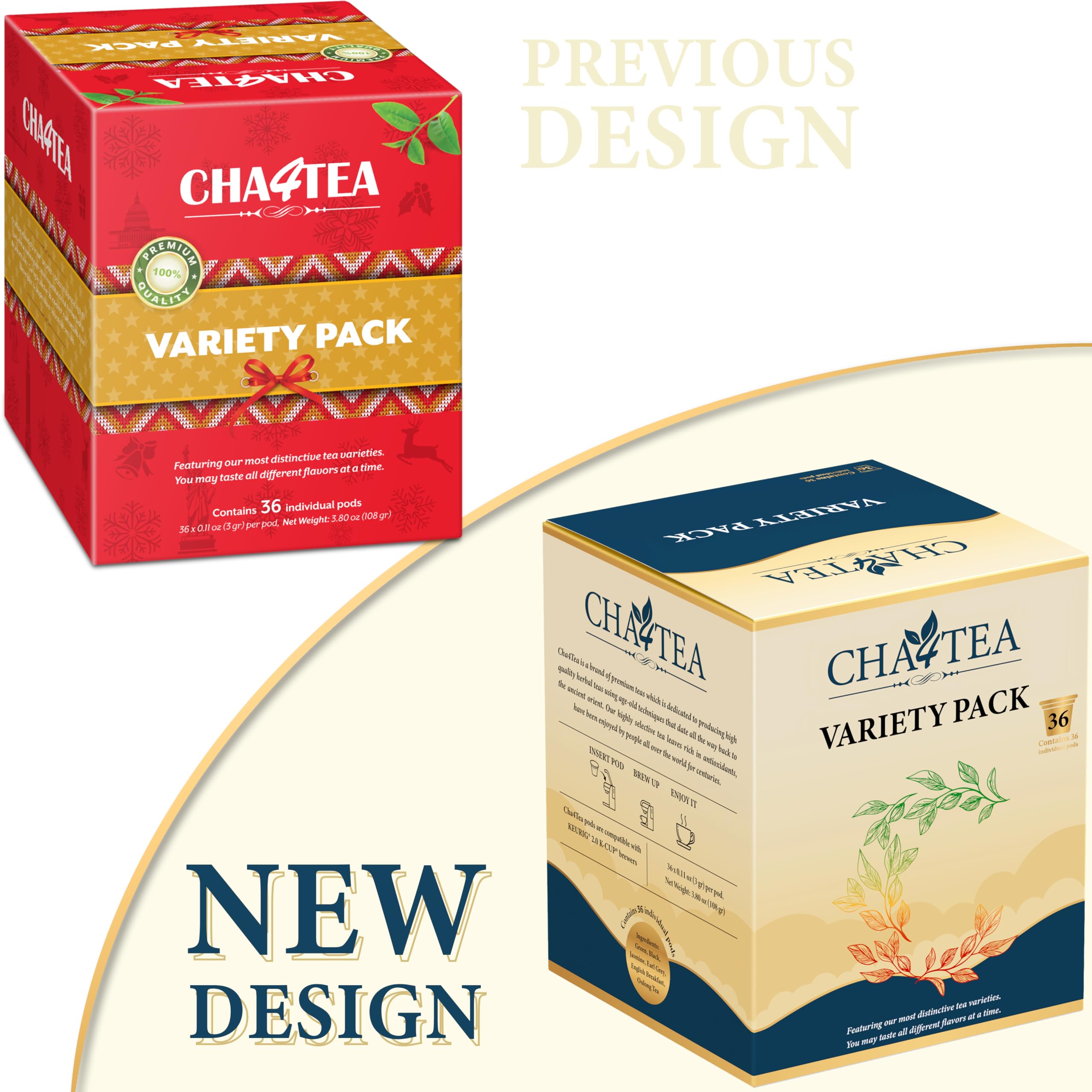 Cha4TEA black tea pod close-up for a bold afternoon lift