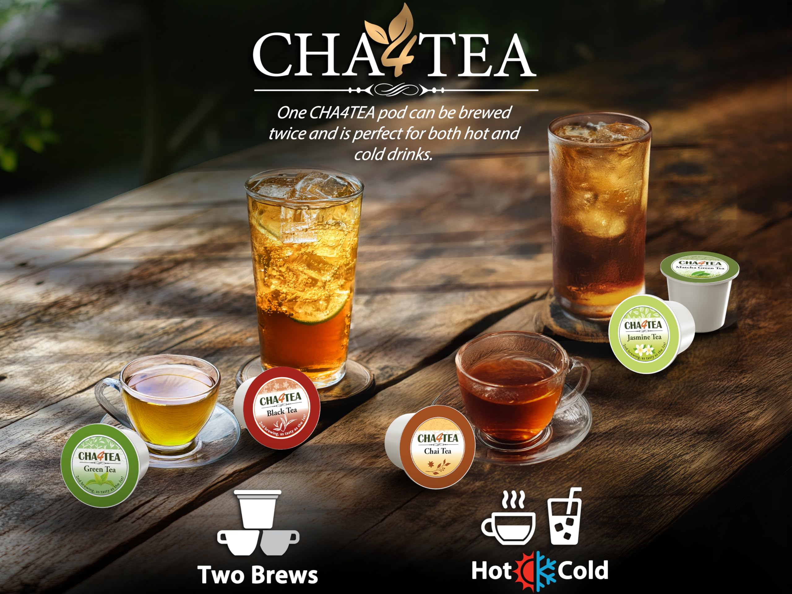 Cha4TEA box open to reveal tea pods for everyday use