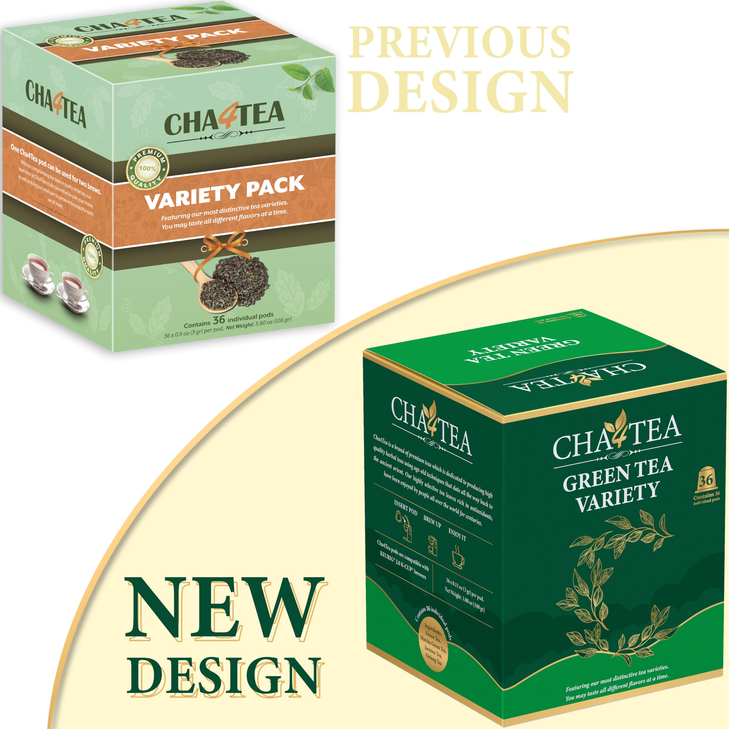 Cha4TEA Green Tea K-Cup ideal for a soothing afternoon