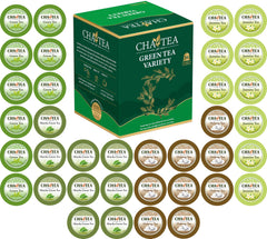 Cha4TEA 36-count box of assorted green tea K-Cups for quick brews