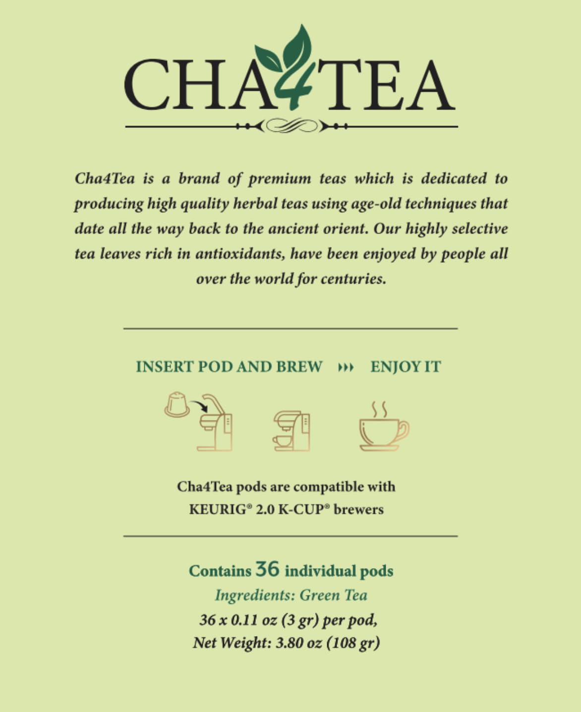 Cha4TEA-made-in-Taiwan tea pods, signaling international quality