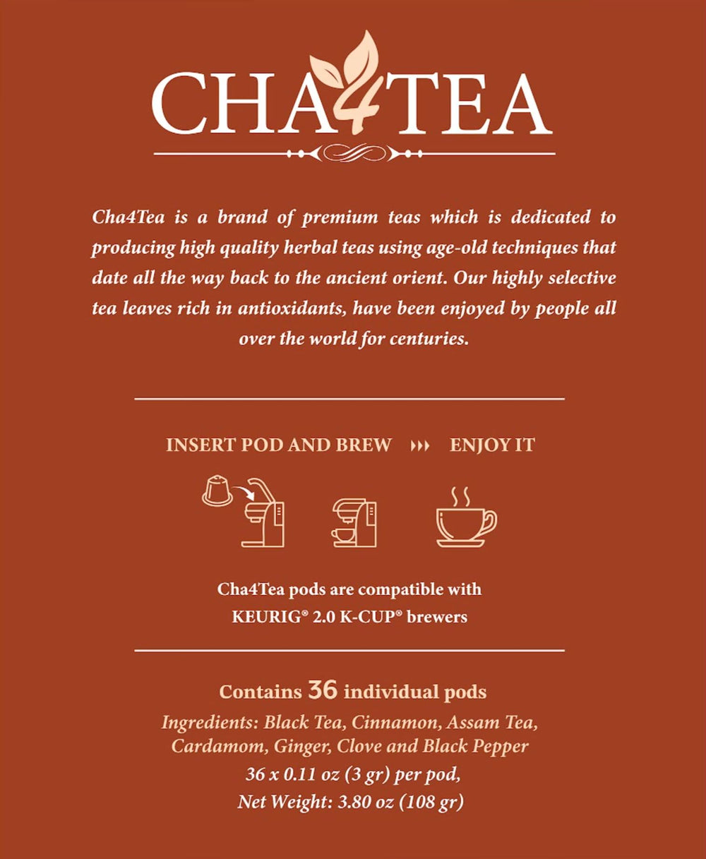 Cha4TEA premium ingredients deliver rich flavor and aroma.