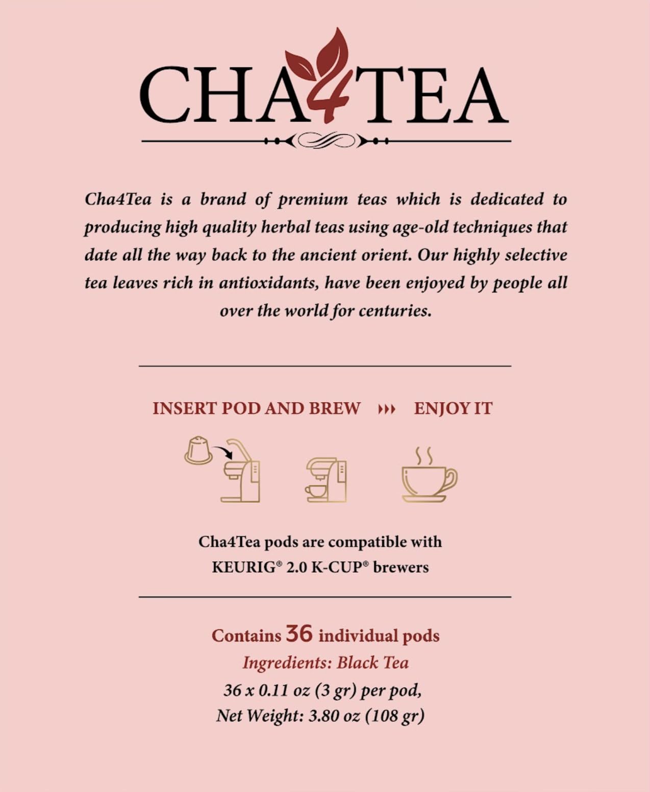 Cha4TEA premium tea leaves deliver rich, authentic flavor.