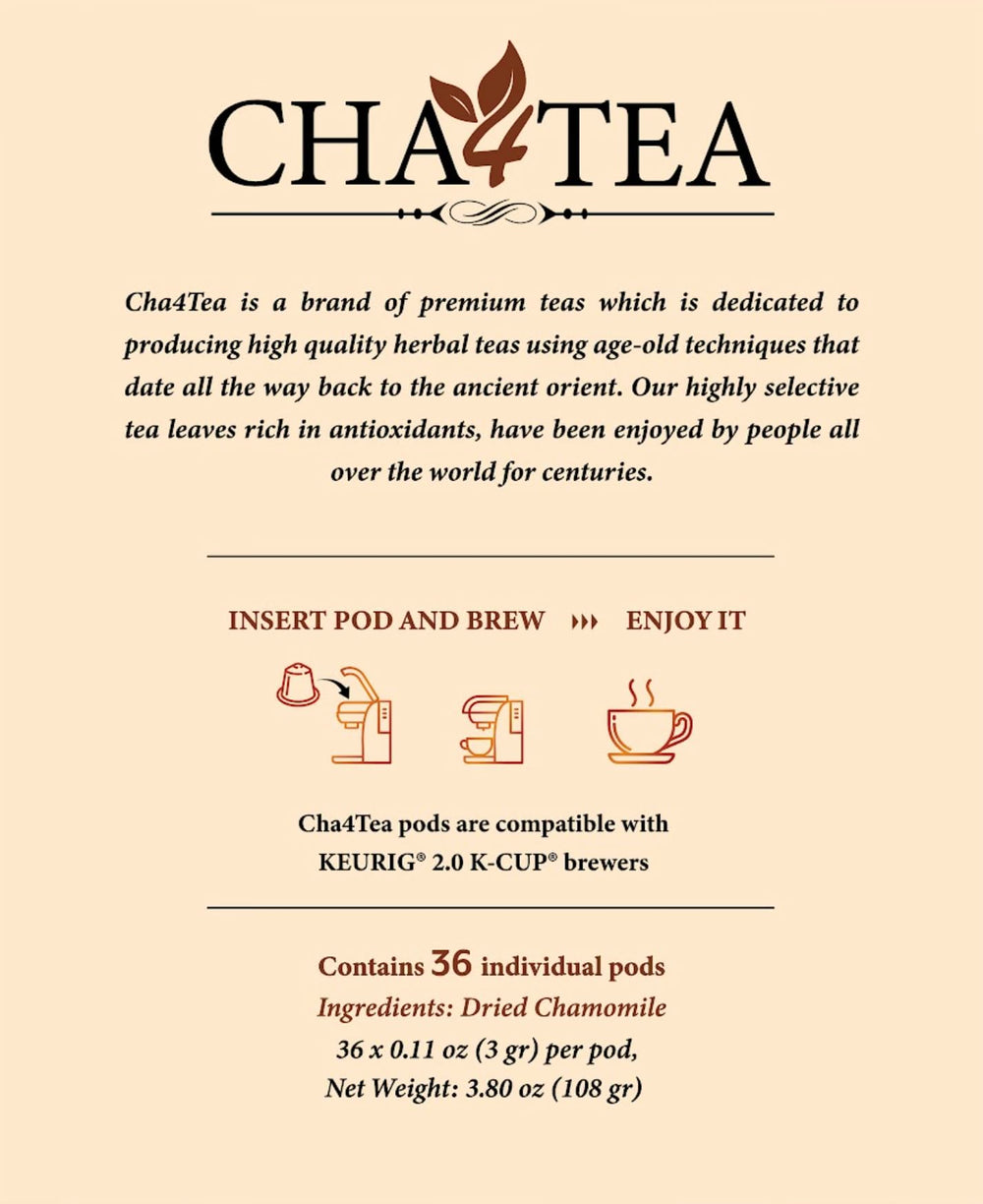 Cha4TEA USA-manufactured packaging emphasizes quality and domestic production.